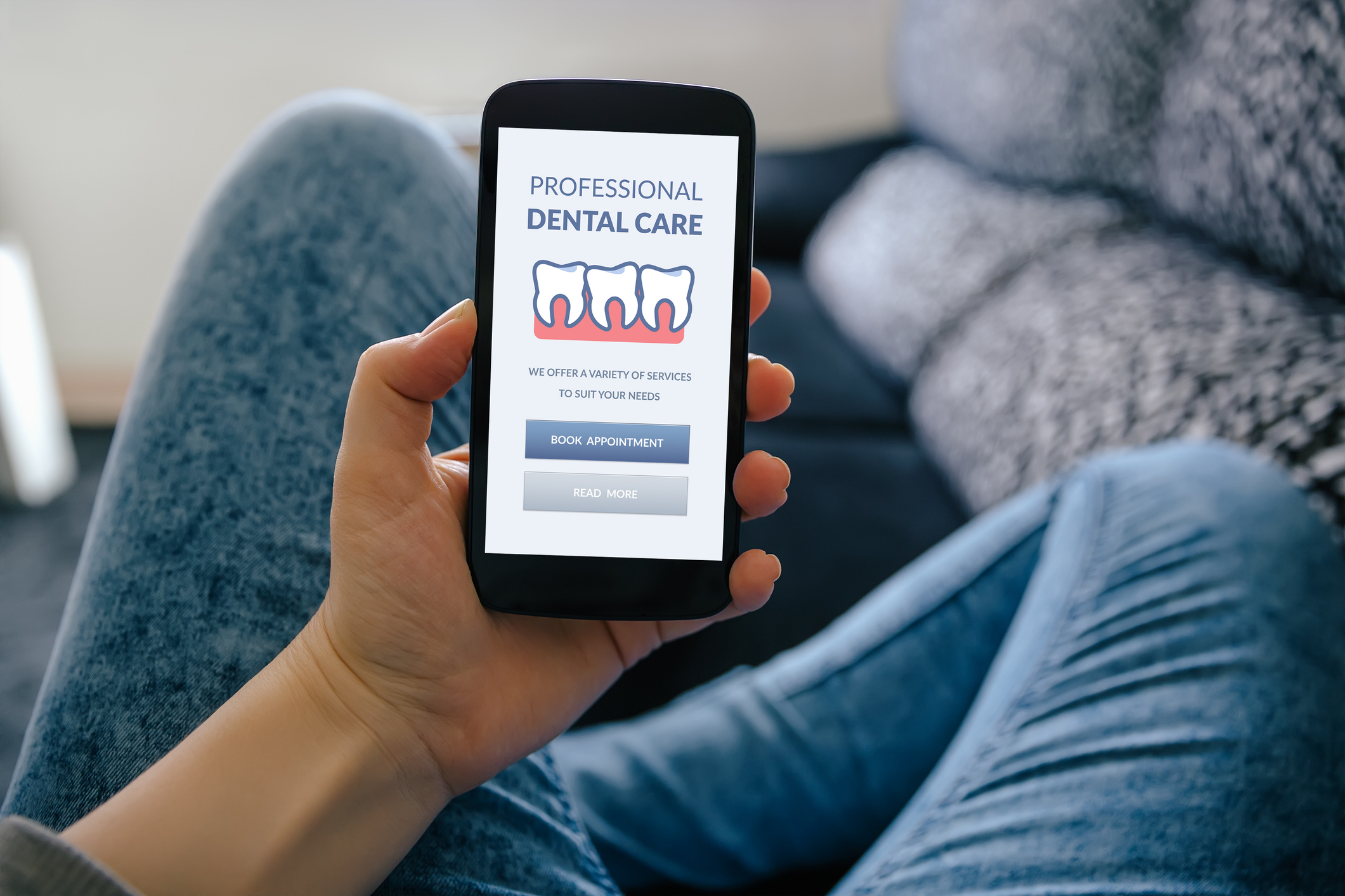 Dental care concept Mobile Dental Website